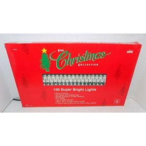 Vintage The Christmas Collection 100 Clear Christmas String Lights 48ft NIB